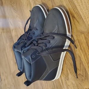 Deer Stags Landry Youth 5 Big Boys High Top Sneaker Boots Grey / Navy